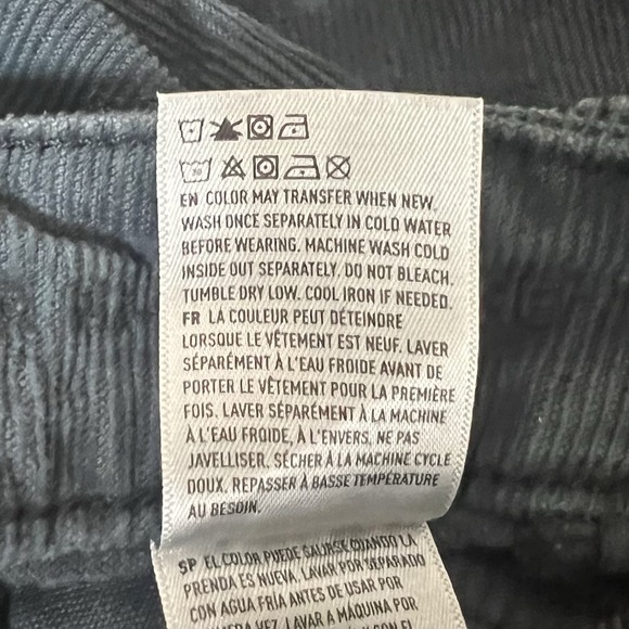 American Eagle Pants Womens 10 Gray Corduroy Flare Super High Rise Button Fly - Picture 10 of 13